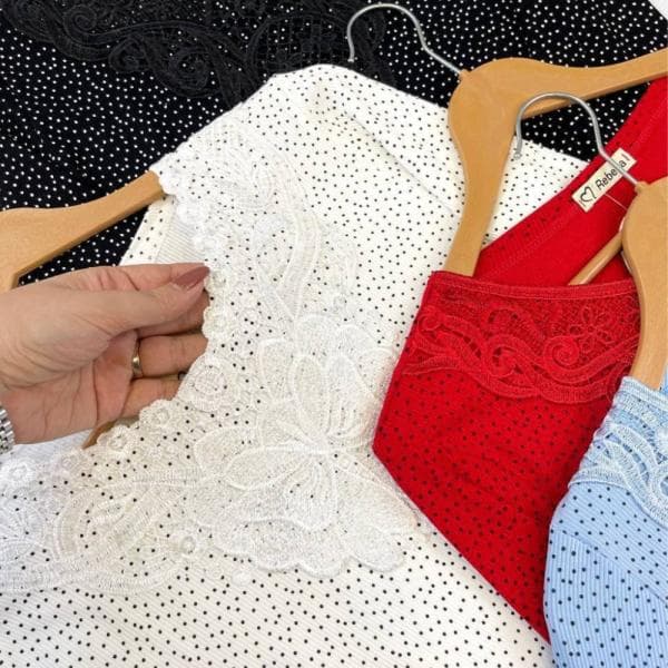 بلوز زنانه جلو گیپور کد1849 - تصویر 8