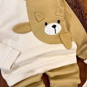 بلوز شلوار نوزادی طرح خرس گوش دار 1836
