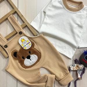 دوتیکه پیشبندی نوزادی خرسی کد1835