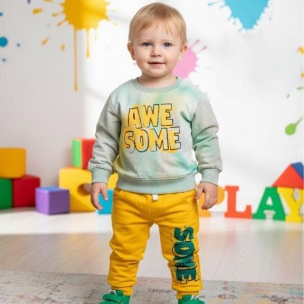 ست شلوار بلند نوزادی کد1832 - تصویر 5