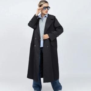 بارانی بلند کتان کد70117