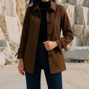 بارانی کوتاه کتان کد70113