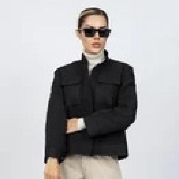 بامبر جکت کوتاه جیب دار کد40107 - تصویر 2