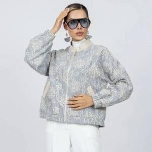 بامبر جکت ژاکارد گلدوزی کد40111