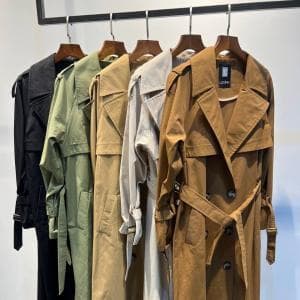 بارانی پشت دکمه کتان