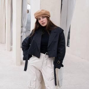 بارانی کراپ کتان