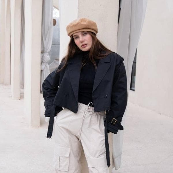 بارانی کراپ کتان - تصویر 1