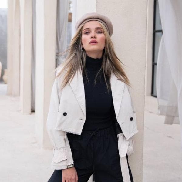 بارانی کراپ کتان - تصویر 2