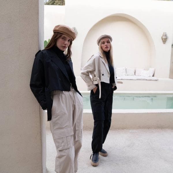 بارانی کراپ کتان - تصویر 3