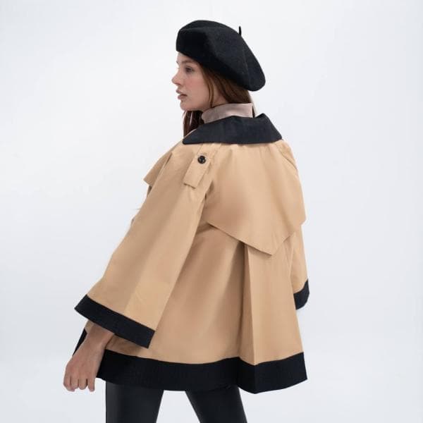 بارانی زنانه دو رنگ - تصویر 2