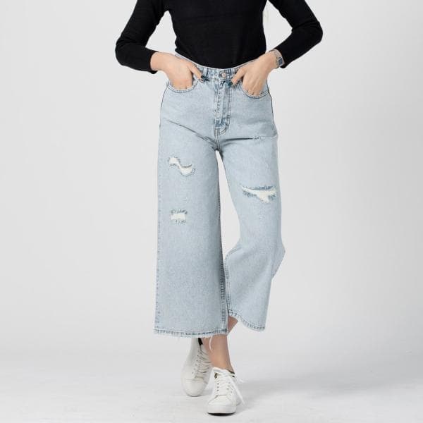 شلوار بگ جین قد 90 کد25522 - تصویر 1