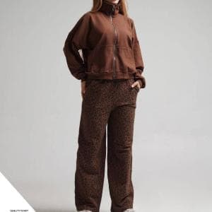 سوییشرت و شلوار باکسی پلنگی