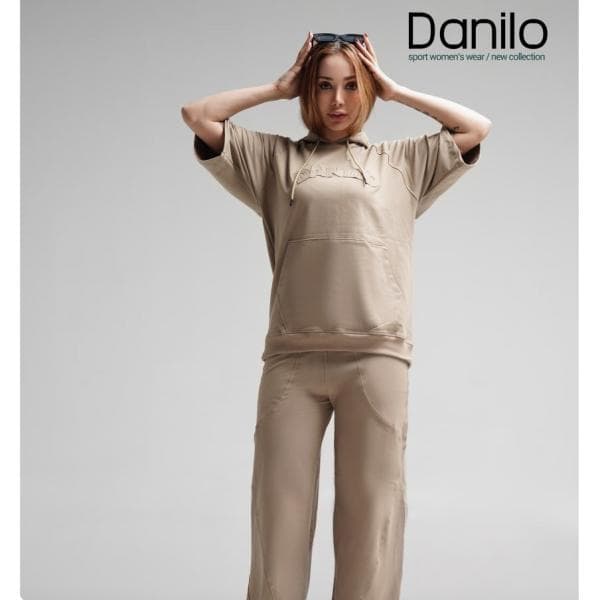 وست کلاهدار تیکه دوزی جیب کانگورویی