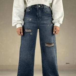 شلوار بگ زاپدار کد:2843