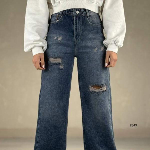 شلوار بگ زاپدار کد:2843 - تصویر 1