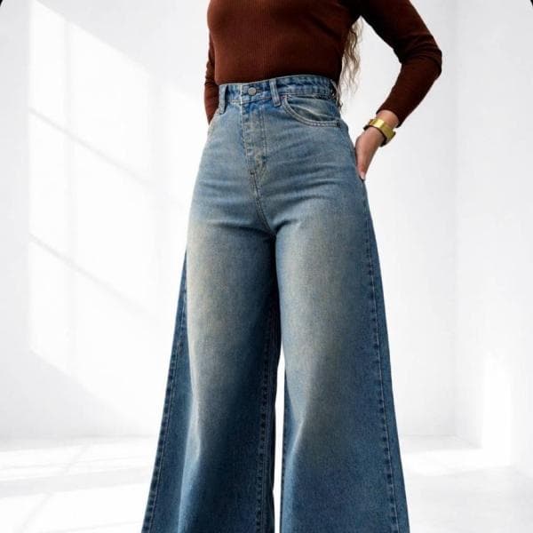 شلوار سوپربگ پشت جیب بزرگ استیکردار - تصویر 1