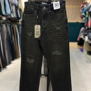 شلوار جین بگ 5 جیب زاپ دار