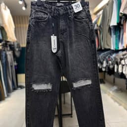 شلوار جین بگ زاپ دار کد4003372608