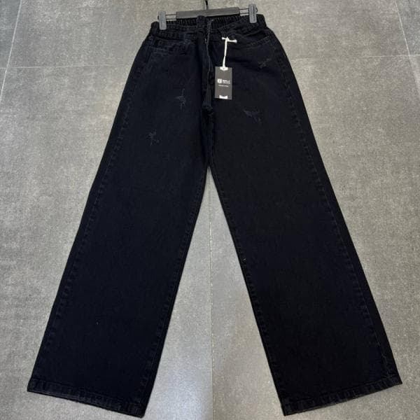 شلوار نیم بگ زغالی تیره کد5091/1