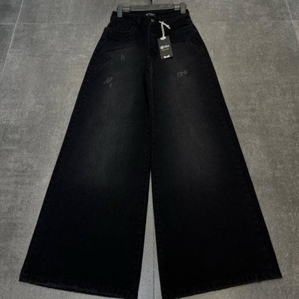 شلوار فول بگ زغالی تیره کد5090/4