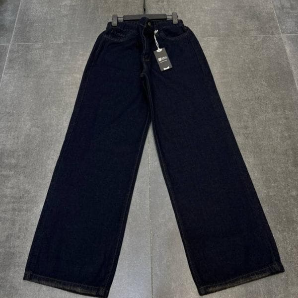 شلوار نیم بگ سورمه ای تیره کد5089/3