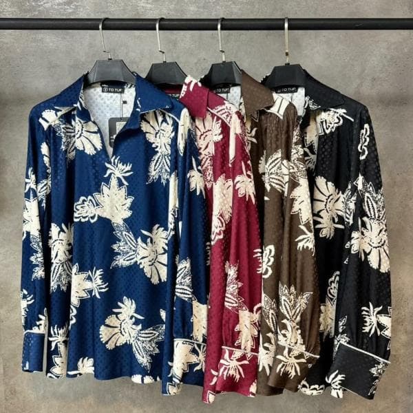 شومیز ساتن طرح گل کد3384 - تصویر 4