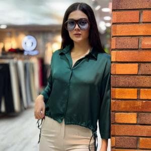 شومیز گت دار ساتن کد3389