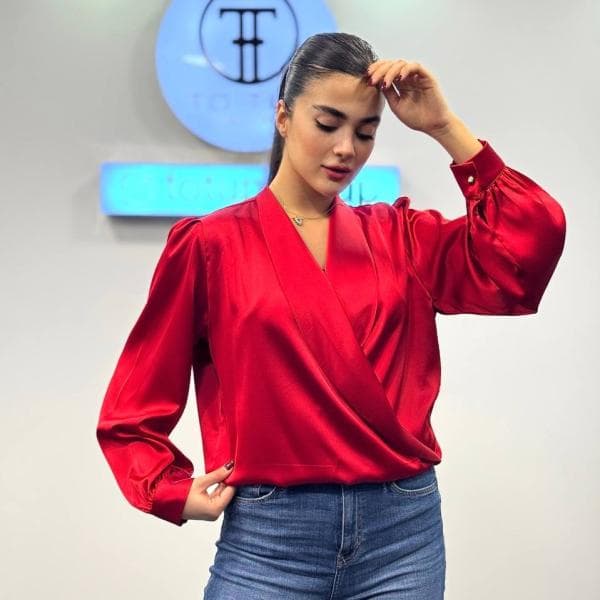 شومیز ساتن کد3392 - تصویر 1