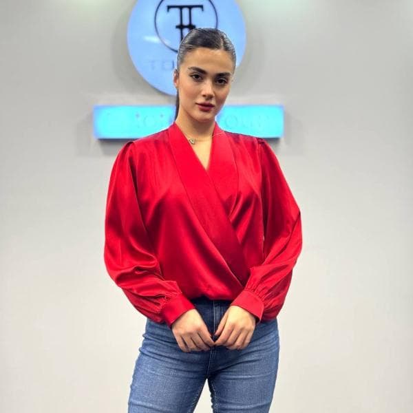 شومیز ساتن کد3392 - تصویر 2