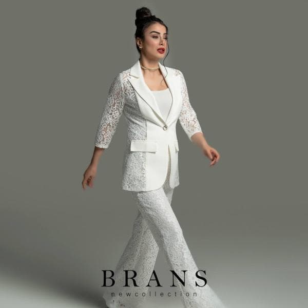 کت و شلوار گیپور کد7049 - تصویر 4