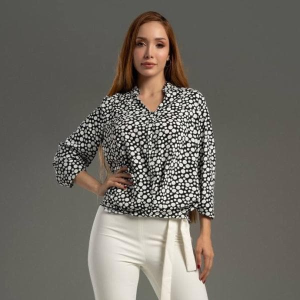 شومیز طرح دار کد5283 - تصویر 2