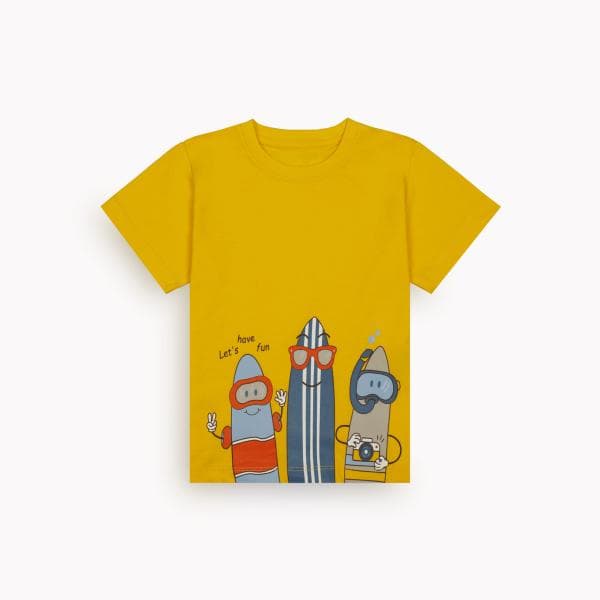 تیشرت طرح دار بچگانه K2169 - تصویر 1