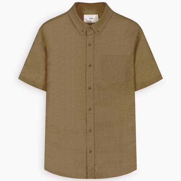 پیراهن لینن مردانه M2386 - تصویر 4