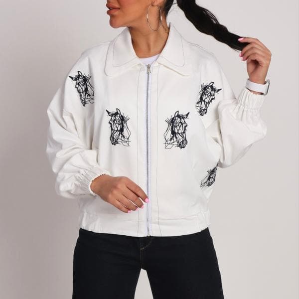 بامبرجکت کتان کد1822 - تصویر 7