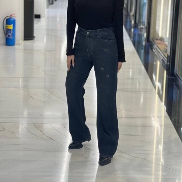 شلوار نیم بگ کمر ساده کد50973 - تصویر 3