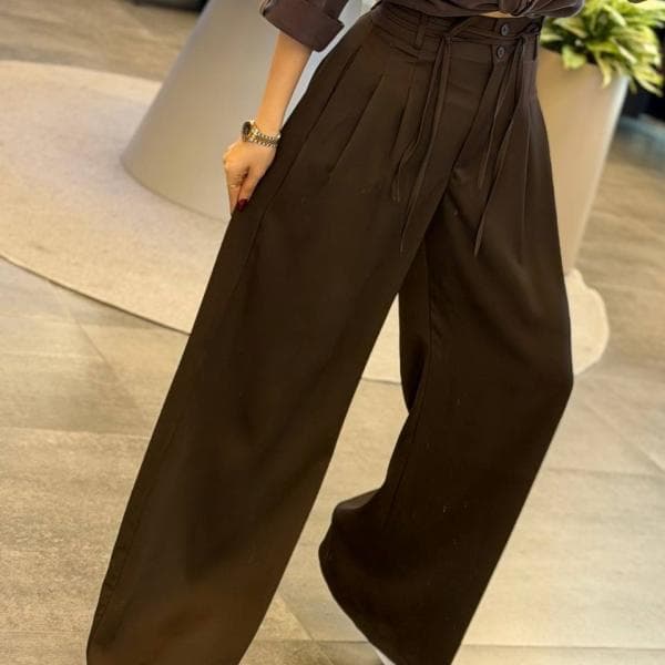 شلوار سیلک کمر دوبند - تصویر 5