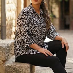 شومیز پلنگی کد2101 - تصویر 2