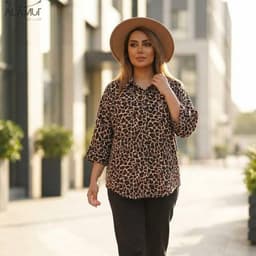 شومیز پلنگی کد2101 - تصویر 1