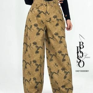 شلوار اکسترابگ پارچه طرحدار