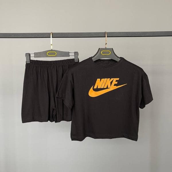 ست کراپ و شلوارک چاپ Nike پنبه کد 8656 (هر عدد 139/000 تومان) - تصویر 2