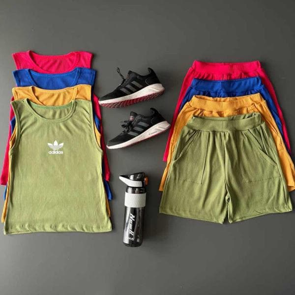 ست تاپ و شلوارک جیبدار adidas فانریپ کد 8575 (هر عدد 119/000 تومان) - تصویر 1