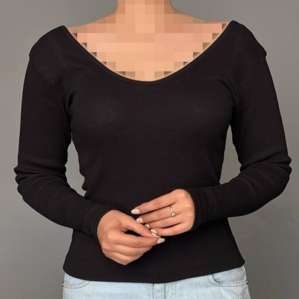 بلوز یقه هفت کبریتی پنبه کد 825 (هر عدد 114/500 تومان) - تصویر 2