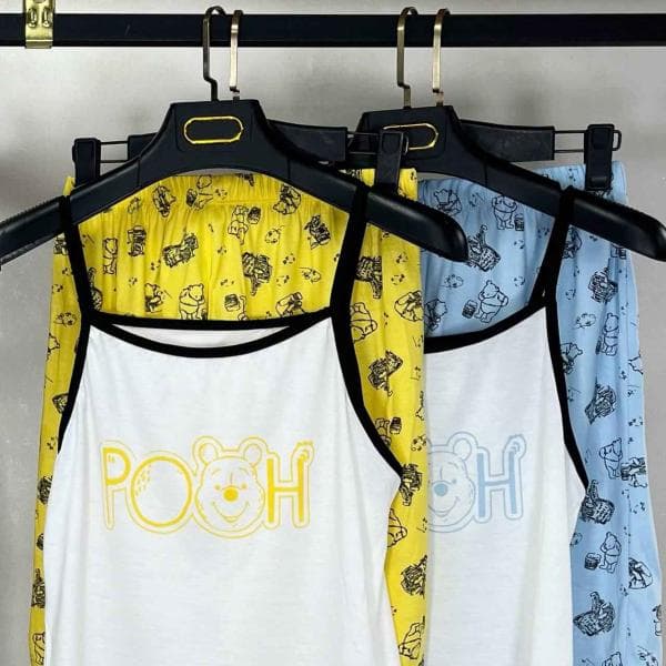 ست تاپ شلوارک PooH تکست دار کد 1009 - تصویر 2