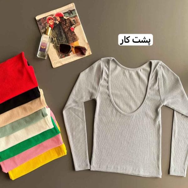 بلوز پشت هلالی ماه کبریتی پنبه کد 910 - تصویر 3