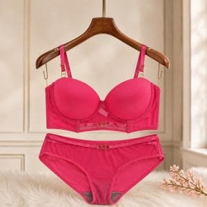 ست سوتین شورت اسفنجی دکلته کراپ دار