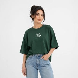 تیشرت باکسی Clouds گلدوزی کد 1146