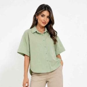 شومیز بلیط دار لینن کد 9436