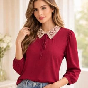 شومیز مجلسی یقه زنبوری سفارشی