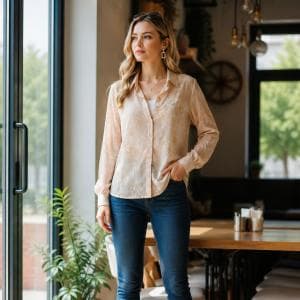شومیز دوتیکه طلاکوب