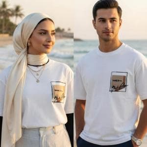 تیشرت پارچه مچینست طرح نمدی